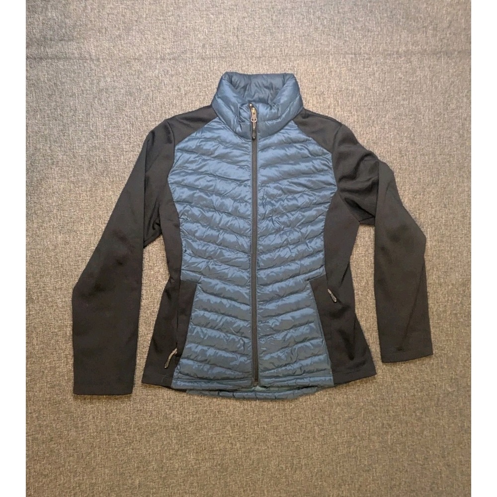 32 Degrees Heat Womens Quilted Puffer Jacket Small Blue Black Women's Coat